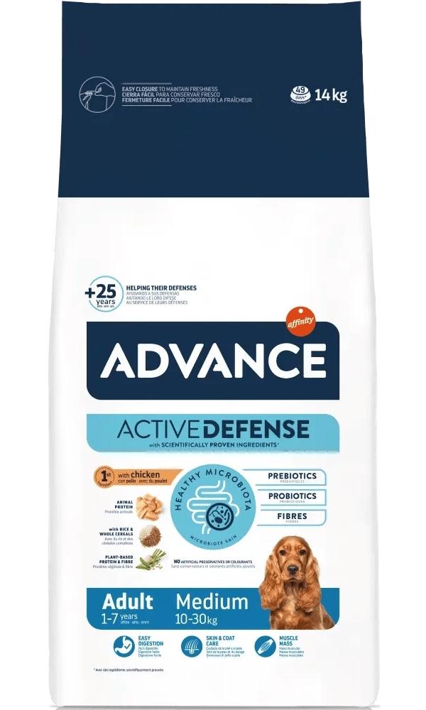 Advance Dog Adult Chicken and Rice КУРИЦА корм для собак средних пород 14 кг (924068)